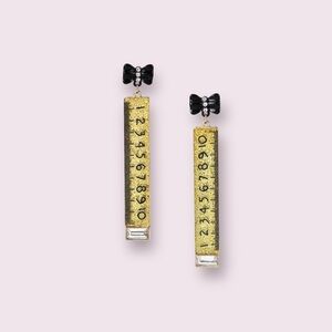 Betsey Johnson Ruler Drop Earrings
